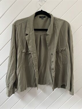 Dynamite Olive Green Casual Shirt Jacket
